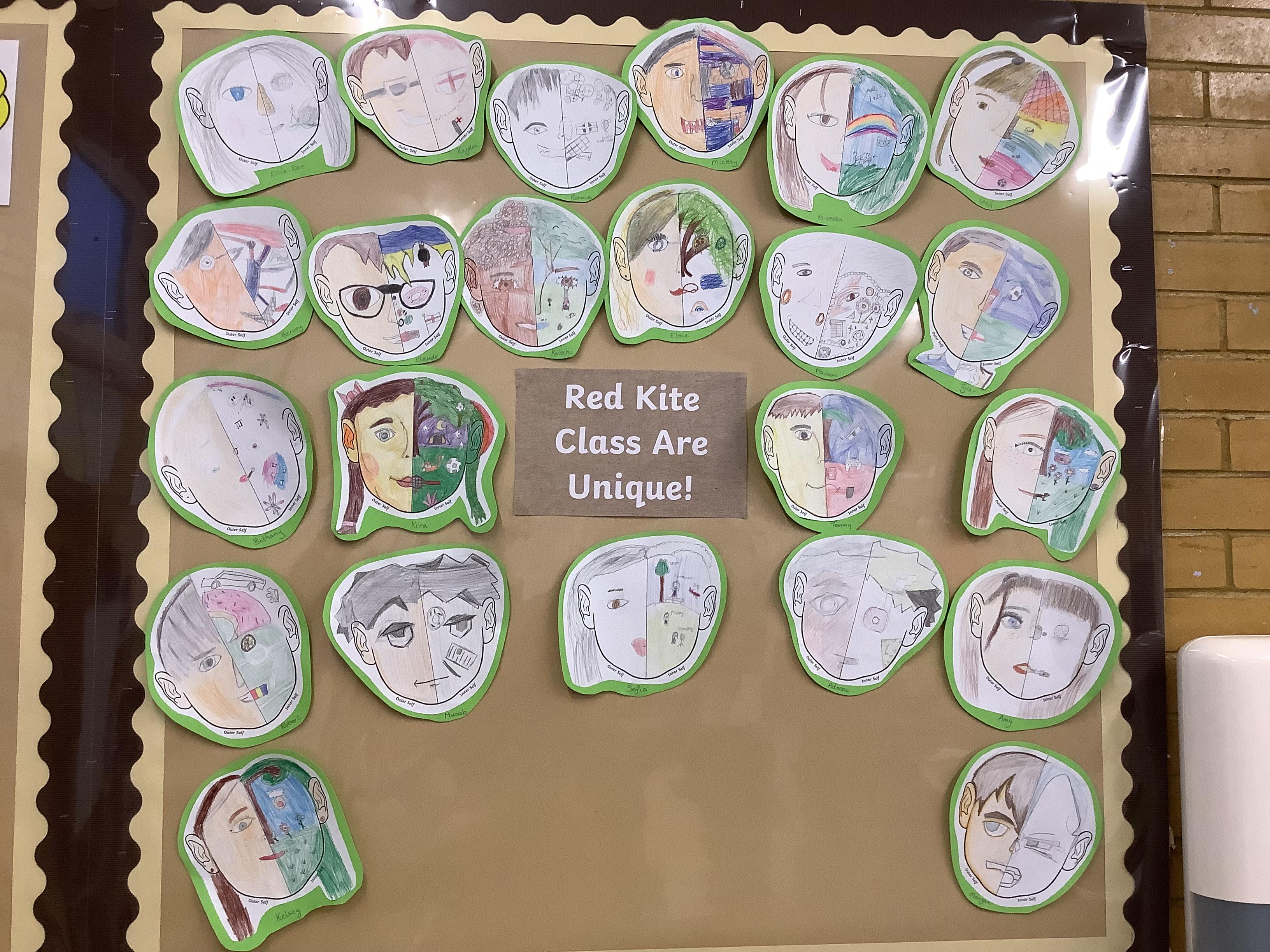 The pupils drew their portraits, looking closely at their exterior and interior appearance